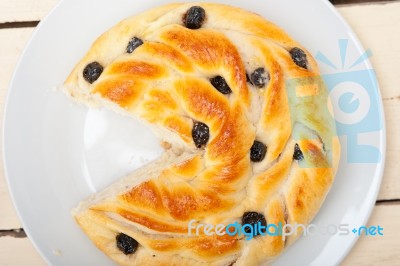 Blueberry Bread Cake Dessert Stock Photo