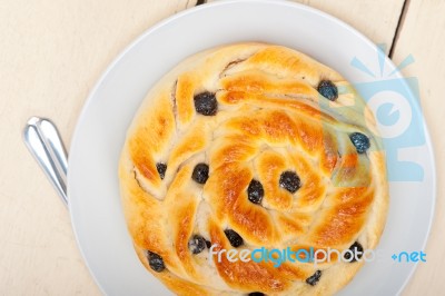 Blueberry Bread Cake Dessert Stock Photo