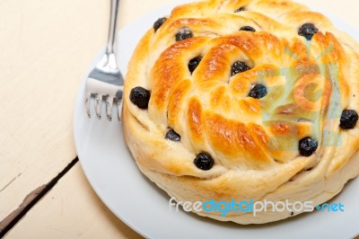 Blueberry Bread Cake Dessert Stock Photo