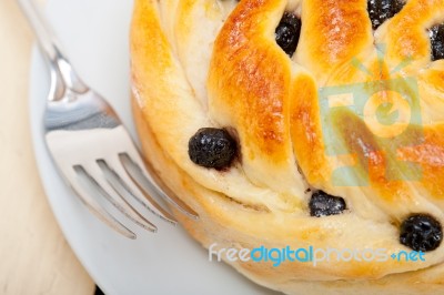 Blueberry Bread Cake Dessert Stock Photo