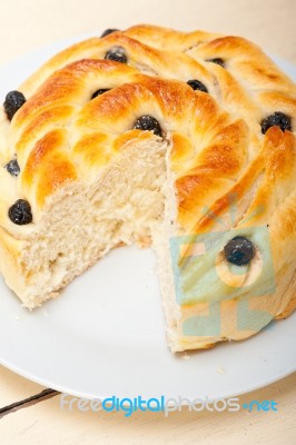 Blueberry Bread Cake Dessert Stock Photo