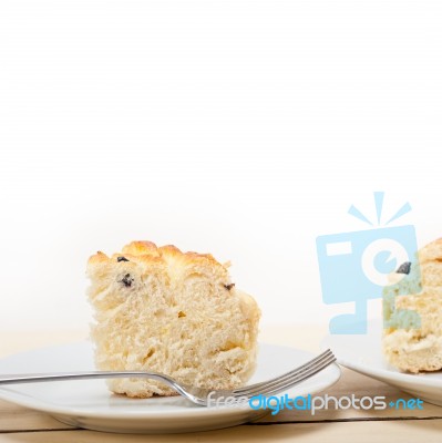 Blueberry Bread Cake Dessert Stock Photo