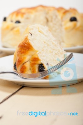 Blueberry Bread Cake Dessert Stock Photo