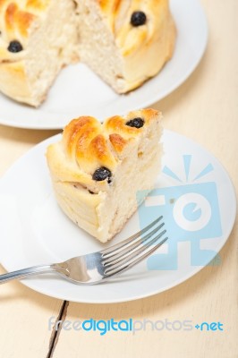 Blueberry Bread Cake Dessert Stock Photo