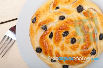 Blueberry Bread Cake Dessert Stock Photo