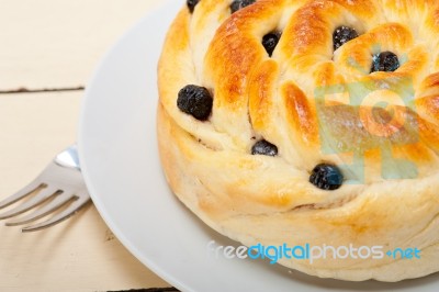 Blueberry Bread Cake Dessert Stock Photo