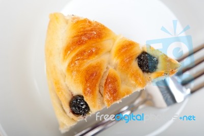 Blueberry Bread Cake Dessert Stock Photo