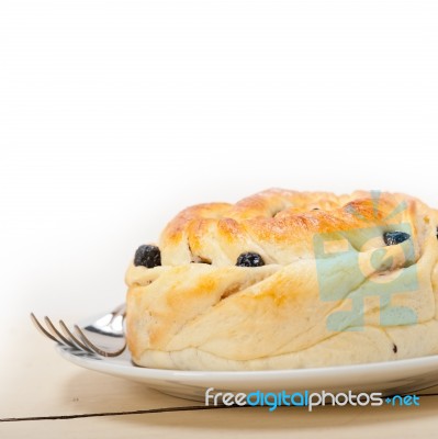 Blueberry Bread Cake Dessert Stock Photo