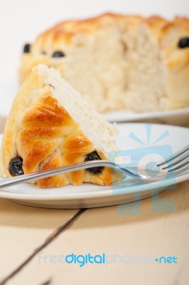 Blueberry Bread Cake Dessert Stock Photo