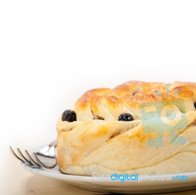 Blueberry Bread Cake Dessert Stock Photo