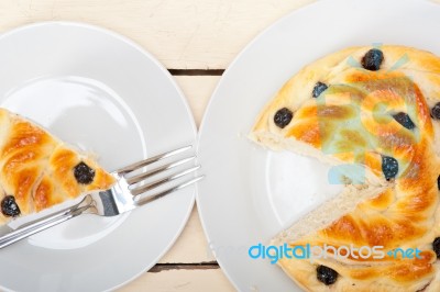 Blueberry Bread Cake Dessert Stock Photo