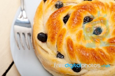 Blueberry Bread Cake Dessert Stock Photo