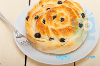 Blueberry Bread Cake Dessert Stock Photo