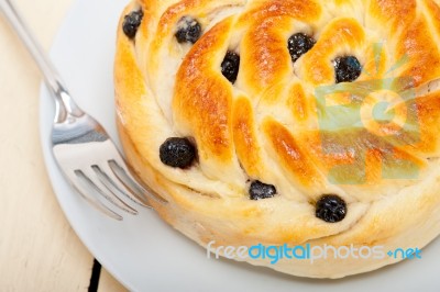 Blueberry Bread Cake Dessert Stock Photo