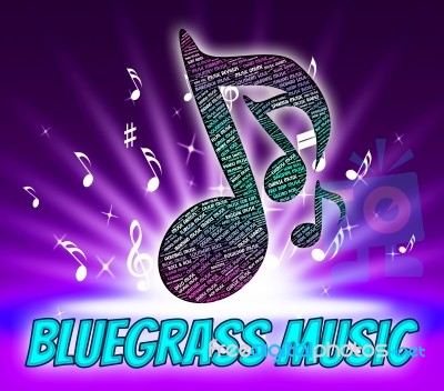 Bluegrass Music Indicates Sound Tracks And Acoustic Stock Image