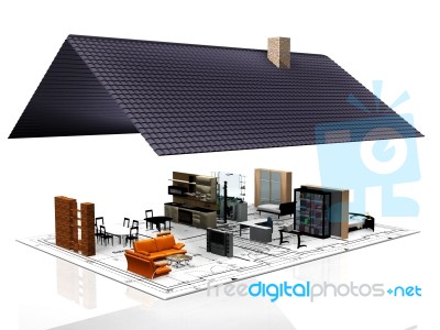 Blueprint Of Home Stock Image