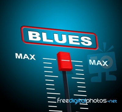 Blues Music Represents Jazz Band And Audio Stock Image