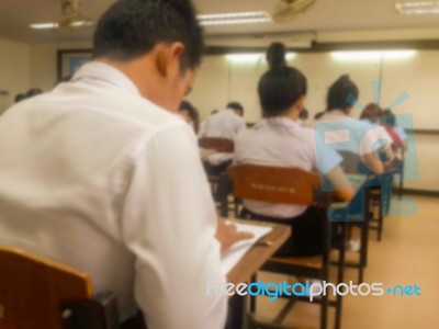 Blur Abstract Background Of Examination Room Stock Photo