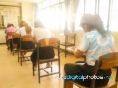 Blur Abstract Background Of Examination Room Stock Photo