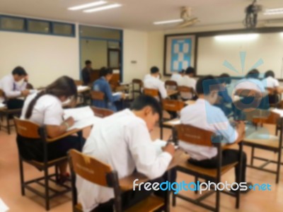 Blur Abstract Background Of Examination Room Stock Photo