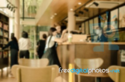 Blur Coffee Shop Stock Photo