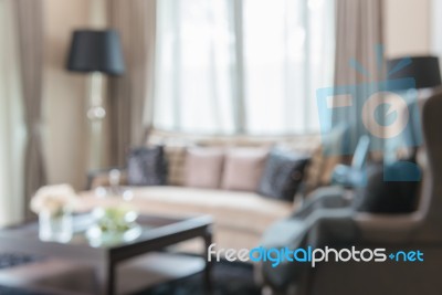 Blur Image Of Modern Living Room Stock Photo