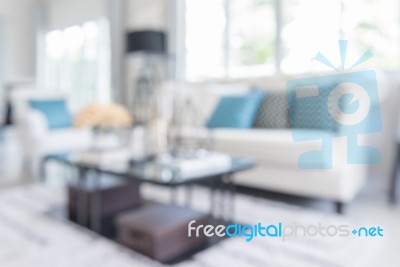 Blur Image Of Modern Living Room Stock Photo