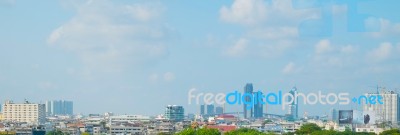 Blur Of Modern Building With Dim Weather Stock Photo