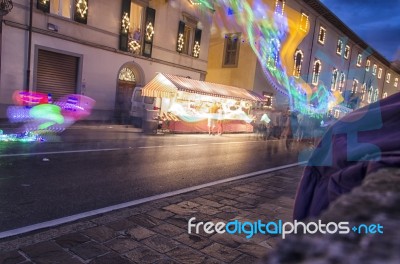 Blurred Effect Of Festivity Of Luminara Stock Photo