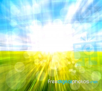 Blurred Meadow And Sky Stock Image