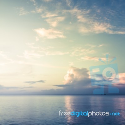 Blurred Seascape Background Stock Photo