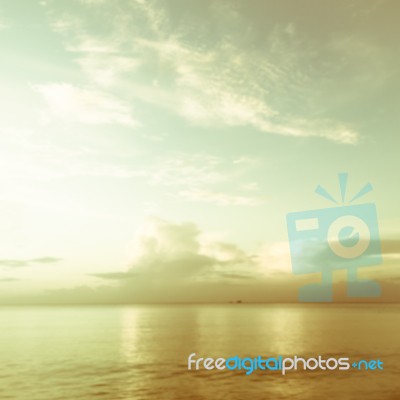 Blurred Seascape Background Stock Photo