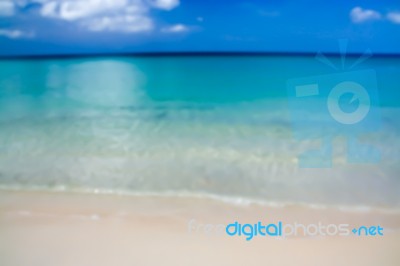 Blurry Of Seascape For Background Stock Photo