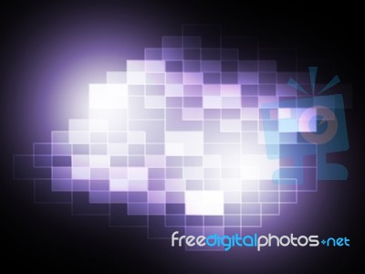 Blurry Pixel Light Spot Means Creativity And Diffusion
 Stock Image