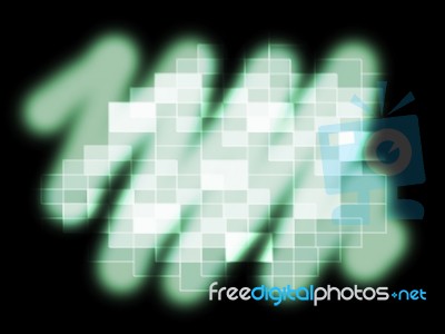 Blurry Pixel Pattern Shows Glowing Blurry Or Reflection
 Stock Image