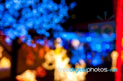 Blury Christmas Lights Stock Photo