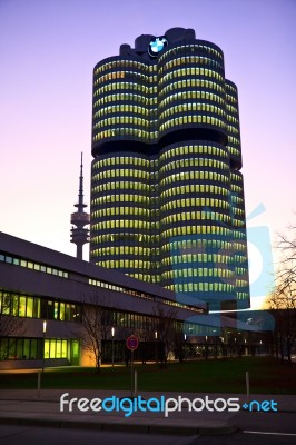 BMW Headquarters Stock Photo