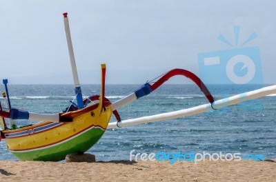 Boat In Bali Stock Photo