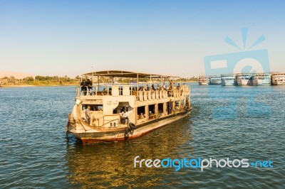 Boat On River Nile Stock Photo