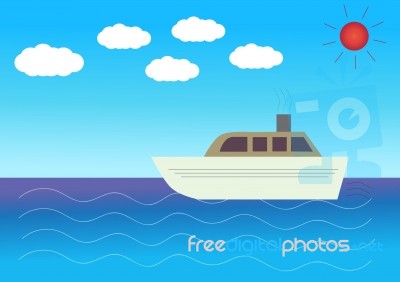 Boat On Sea Stock Image