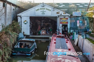 Boat Yard At Ely Stock Photo