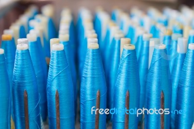 Bobbin For Weaving Silk Stock Photo