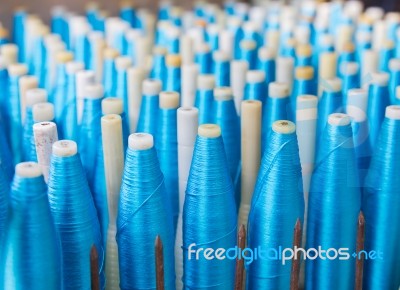 Bobbin For Weaving Silk Stock Photo