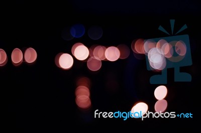 Bokeh And Night Light Stock Photo