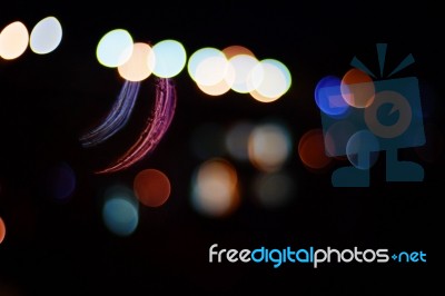 Bokeh And Night Light Stock Photo