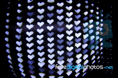 Bokeh - Hearts Stock Photo