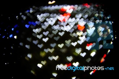 Bokeh - Hearts Stock Photo