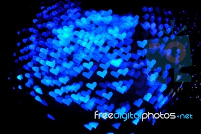 Bokeh - Hearts Stock Photo