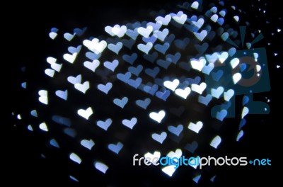 Bokeh - Hearts Stock Photo