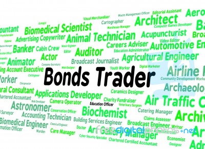 Bonds Trader Represents Security Position And Buyer Stock Image